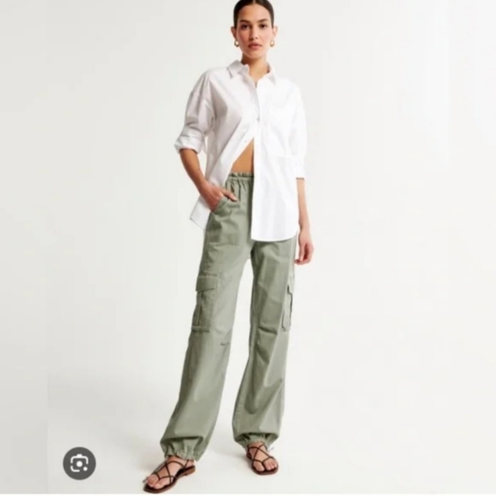Abercrombie baggy utility pants green size xs short